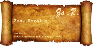 Zsák Rozália névjegykártya