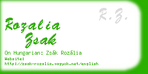 rozalia zsak business card